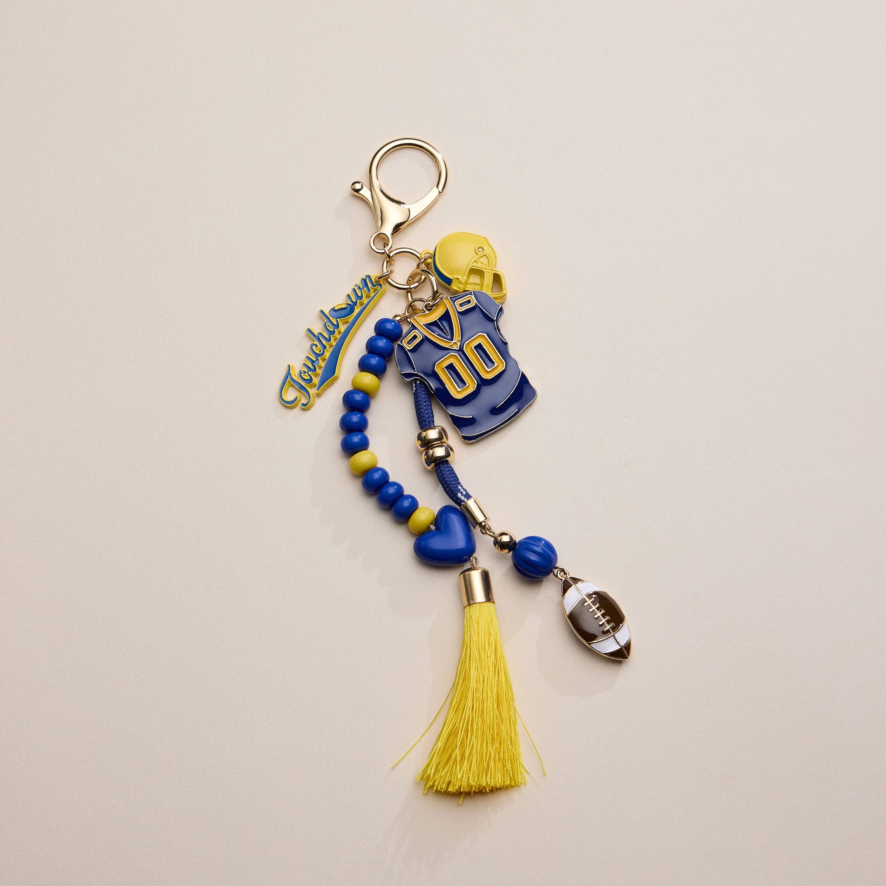 Lilla Haven - Wholesale Keychain - Women's - Gameday Football Keychain – Football Jersey, Helmet, Touchdown Charm & Tassel Bag Accessory32