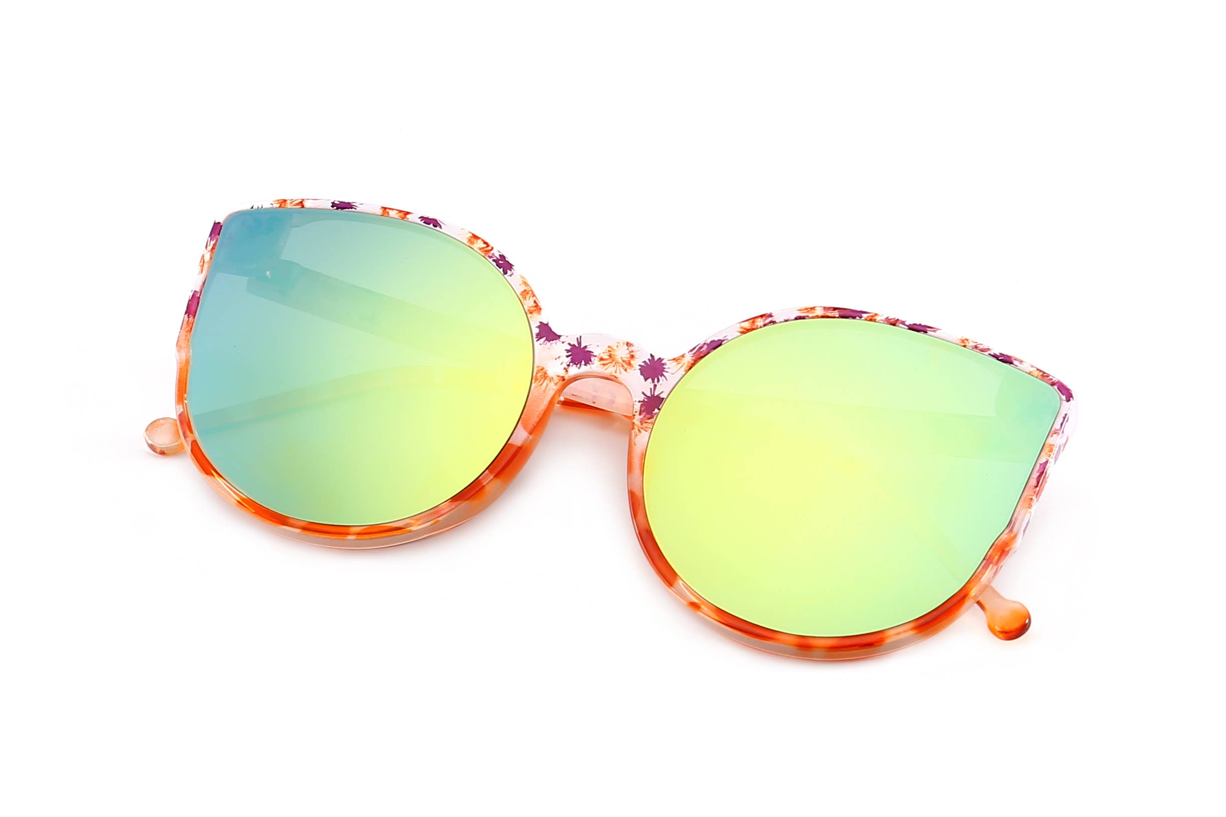 Trio Trading - Vendita all'ingrosso Occhiali da sole - Bambini - Occhiali da sole a specchio con occhi di gatto per ragazzina, assortiti, confezione da 121