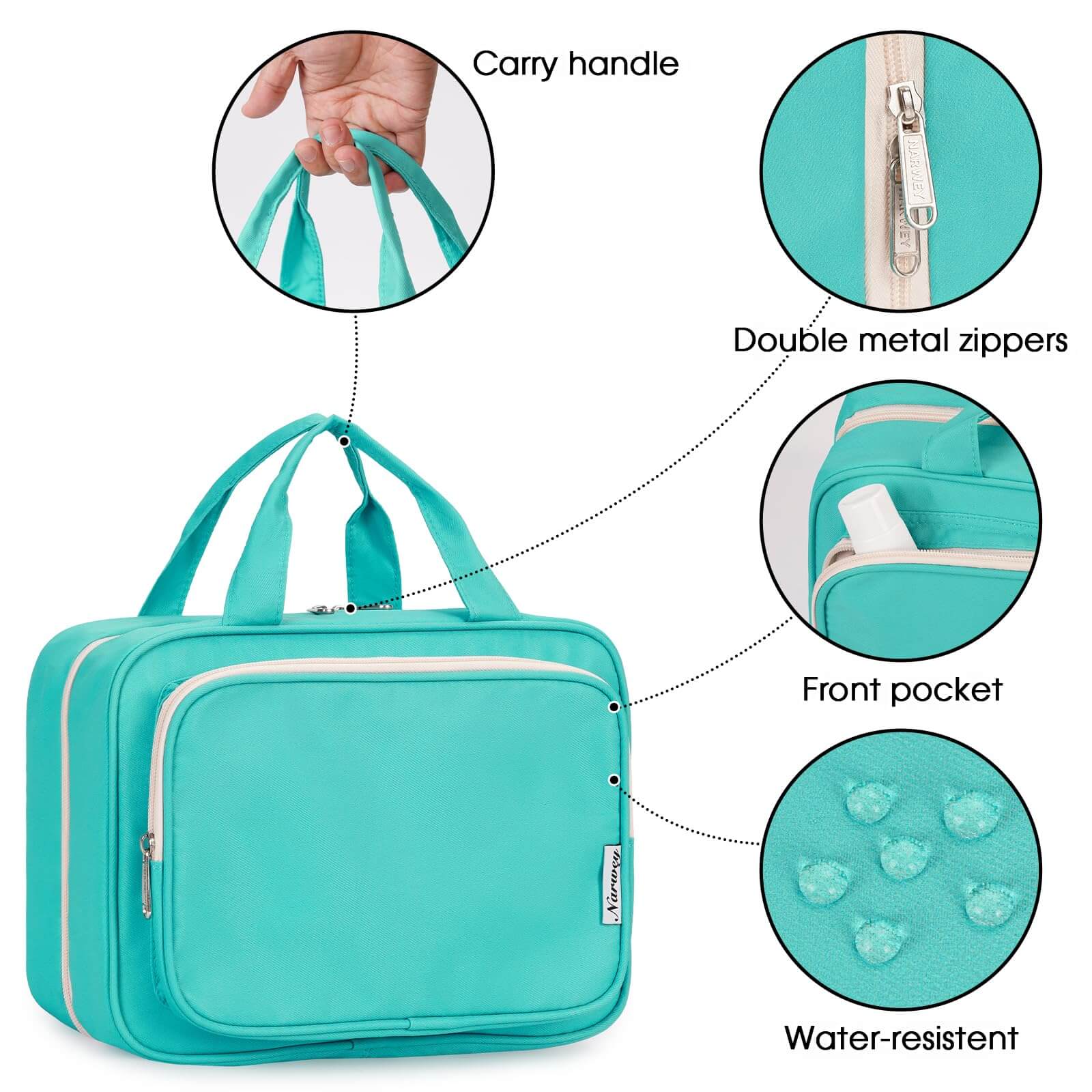wandf - Wholesale Toiletry Bag - Women's - Large Capacity Waterproof Hanging Toiletry Bag Travel Bag29