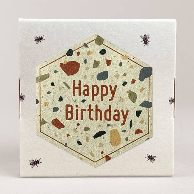 Honey Pralines - Happy Birthday (Terrazzo) / Set of 4 for wholesale by herr biene GmbH
