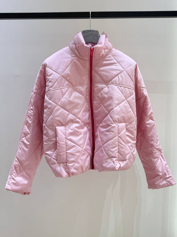 Effen gewatteerde jas D1383 voor wholesale door NOELINE