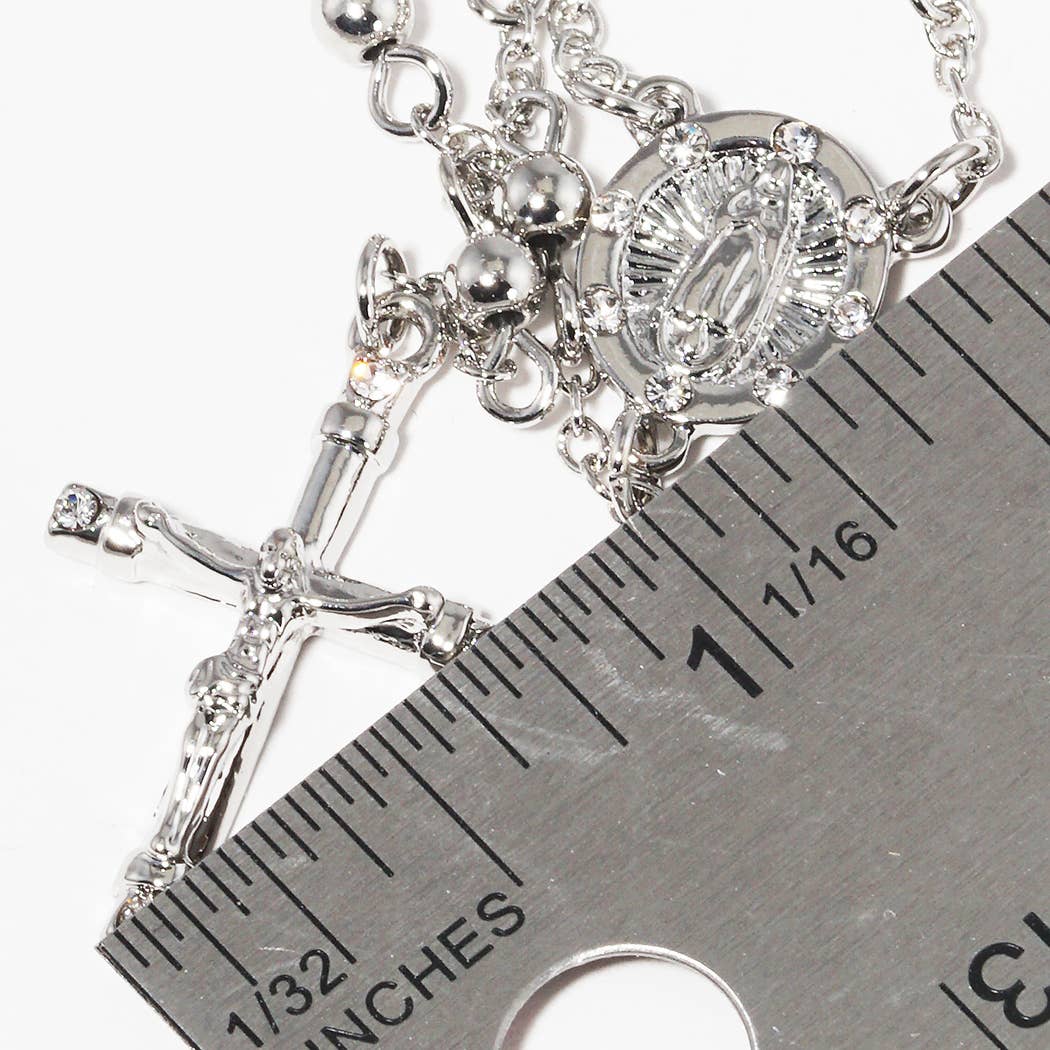 Fashion City - Wholesale Ketting met gebedskralen - Goudverguld rozenkransketting5