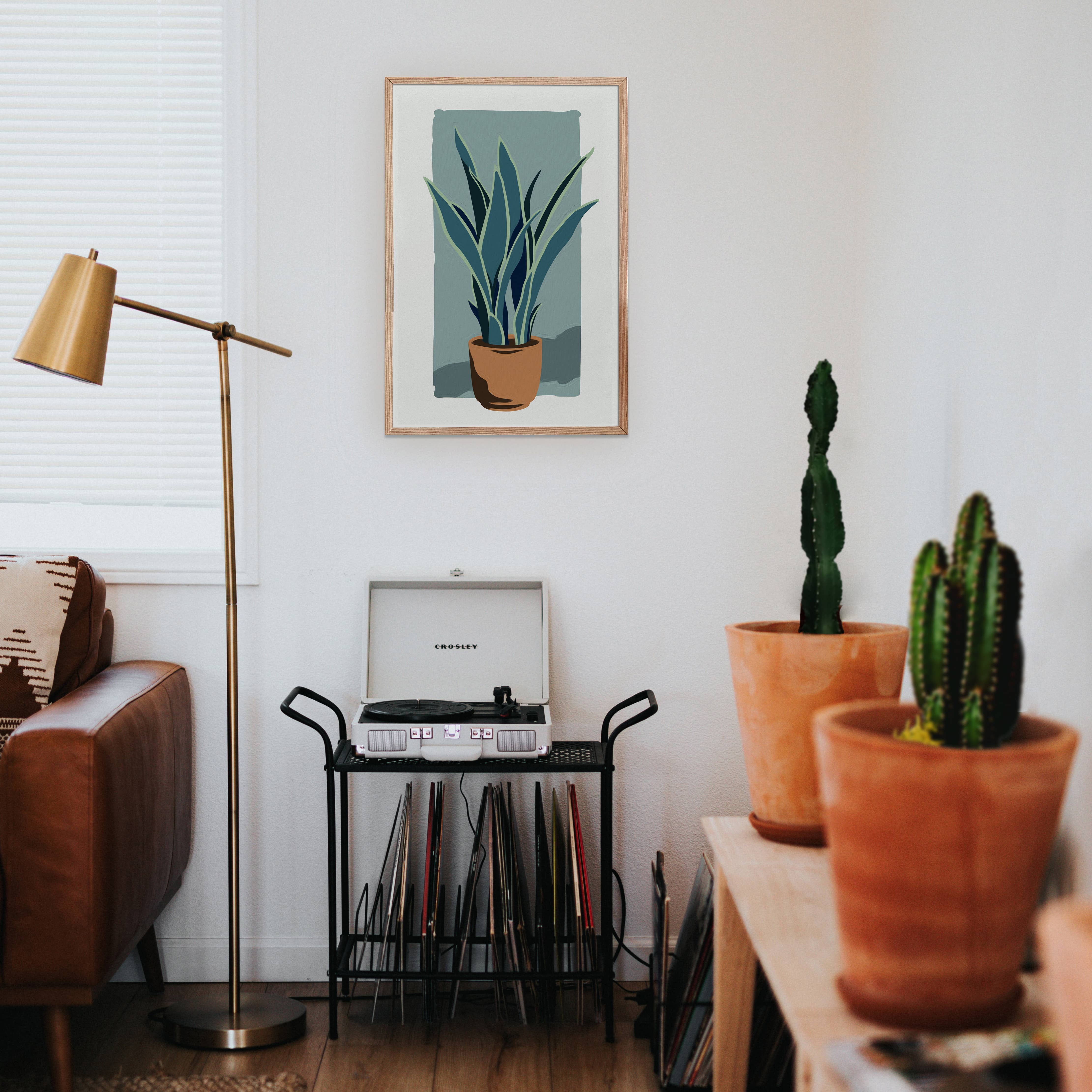 Coloready - Vente Kit de bricolage - Plante de serpent en pot | Kit de peinture moderne par numéros1