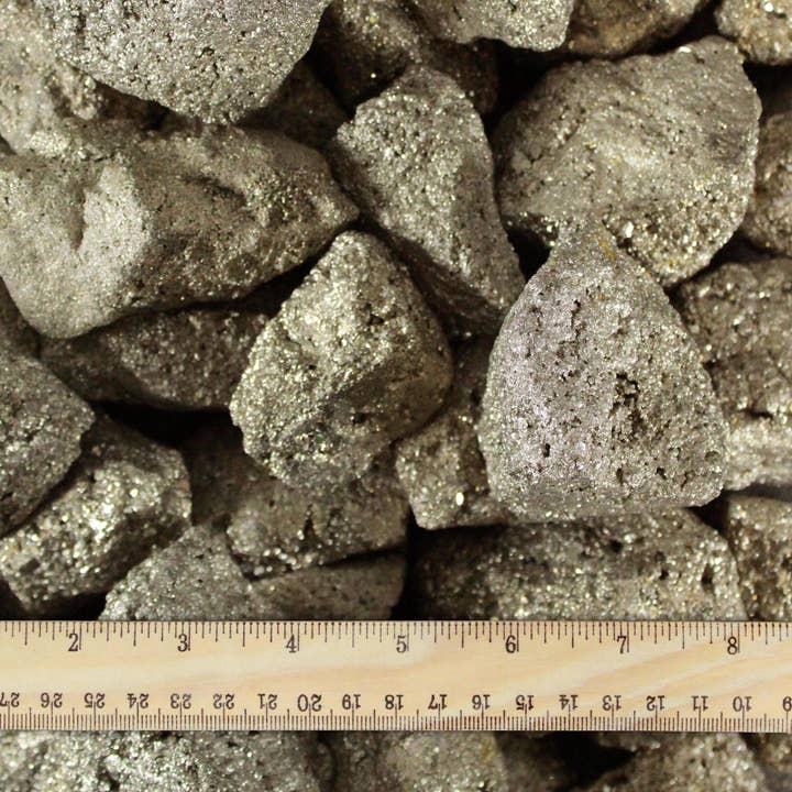 Fantasia Mining - Venta al por mayor Piedras/cristales espirituales - Pirita rugosa Chispa XL - Perú (1 libra)