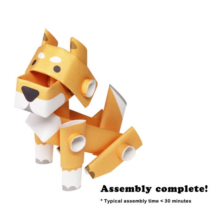 Magnote - Wholesale DIY Craft Kit - PIPEROID animals Dogs Shiba Inu - paper craft kit from Japan