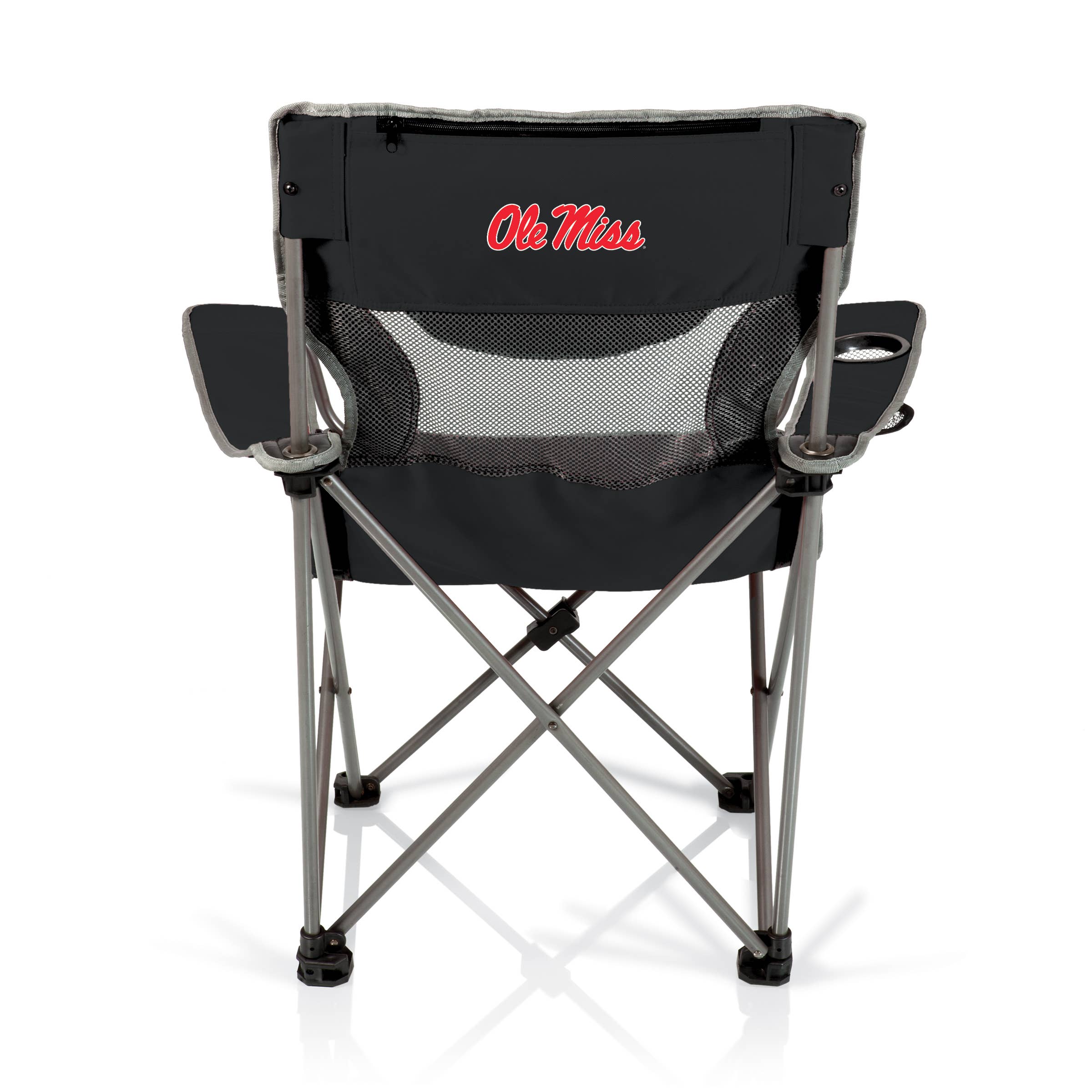 Black with Gray Accents Ole Miss Rebels Campsite Camp Chair for wholesale on Faire0