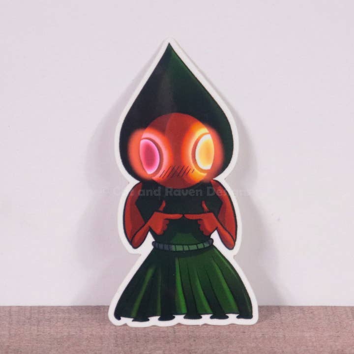 Autocollants en vinyle Flatwoods Monster Cryptid Cuties pour la vente par Cat and Raven Designs
