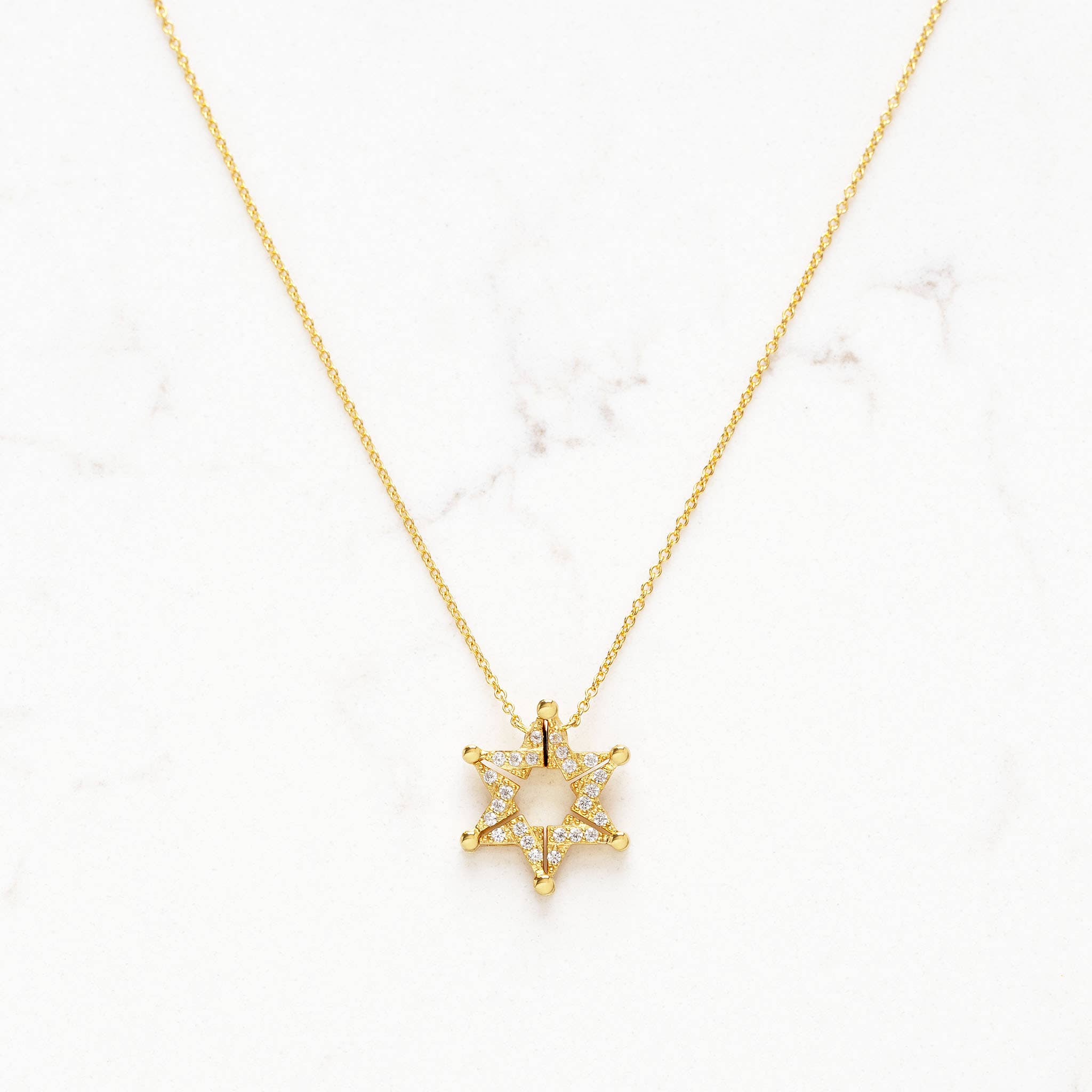 Buy Cubic Zirconia Butterfly Jewish Star of David Pull Apart Necklace  Online in India - Etsy