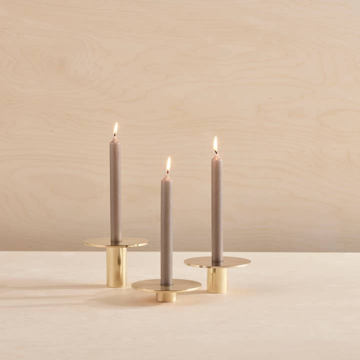Eclipse Brass Candle Holder for wholesale by Aaron Probyn US