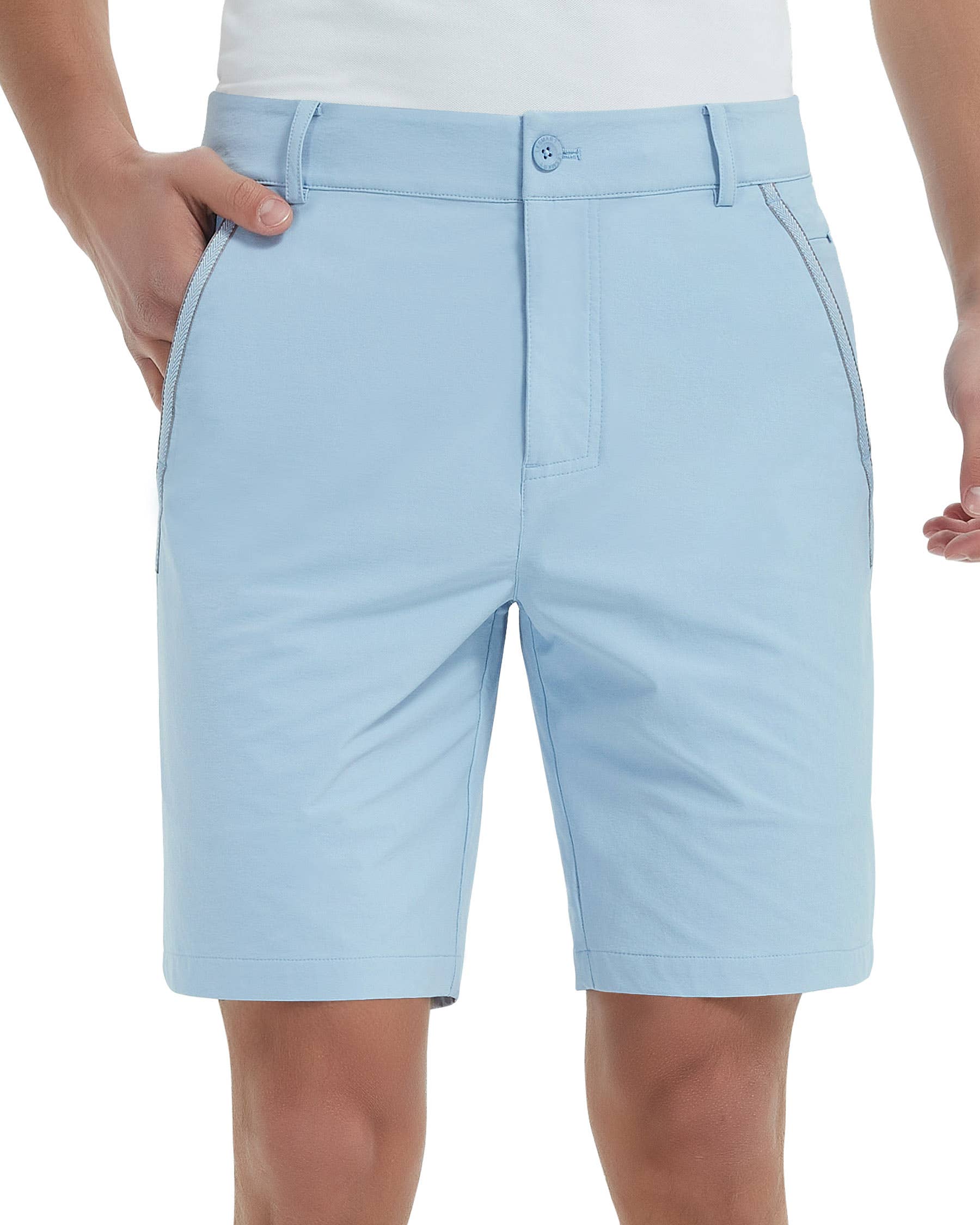 Qing Dao Lai Si Ma Te Fang Zhi You Xian Gong Si - Vente Short de sport – homme - Short de golf stretch pour hommes avec poches, taille élastique11