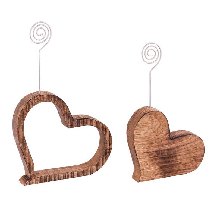 Voglrieder - Wholesale Picture Frame - Photo holder, photo stand, photo clip set, 2-piece, heart table