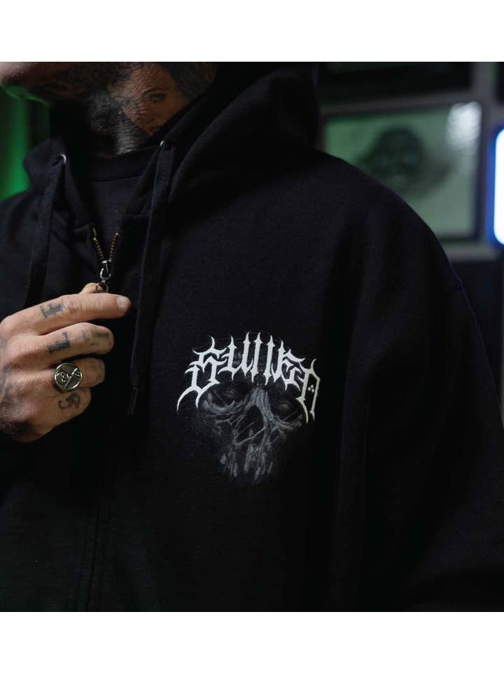 BLACK Juan Pajo Zip Hood for wholesale on Faire1