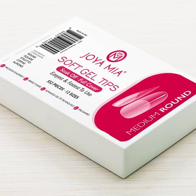 JOYA MIA - Wholesale Press-on/fake nails - Soft Gel Nail Tips Full Cover - Clear Soft Pre-buff PMMA False Press on Nail Tips7