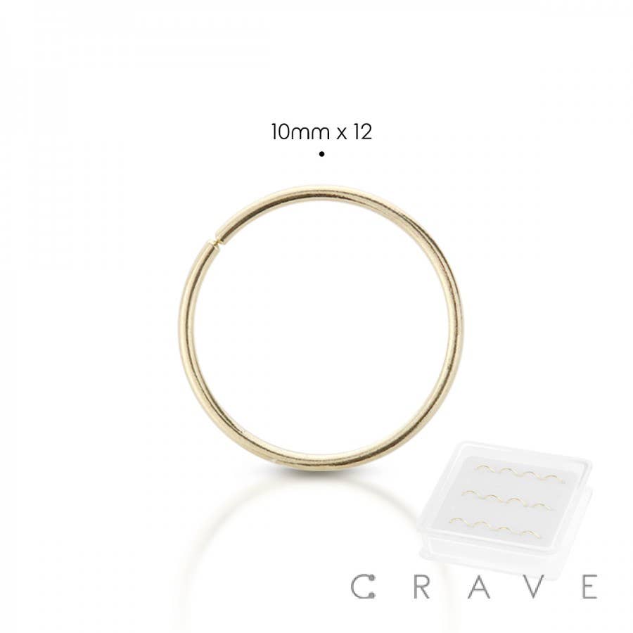 CRAVE - Wholesale Nose Ring - 14 KARAT SOLID GOLD NOSE HOOP3