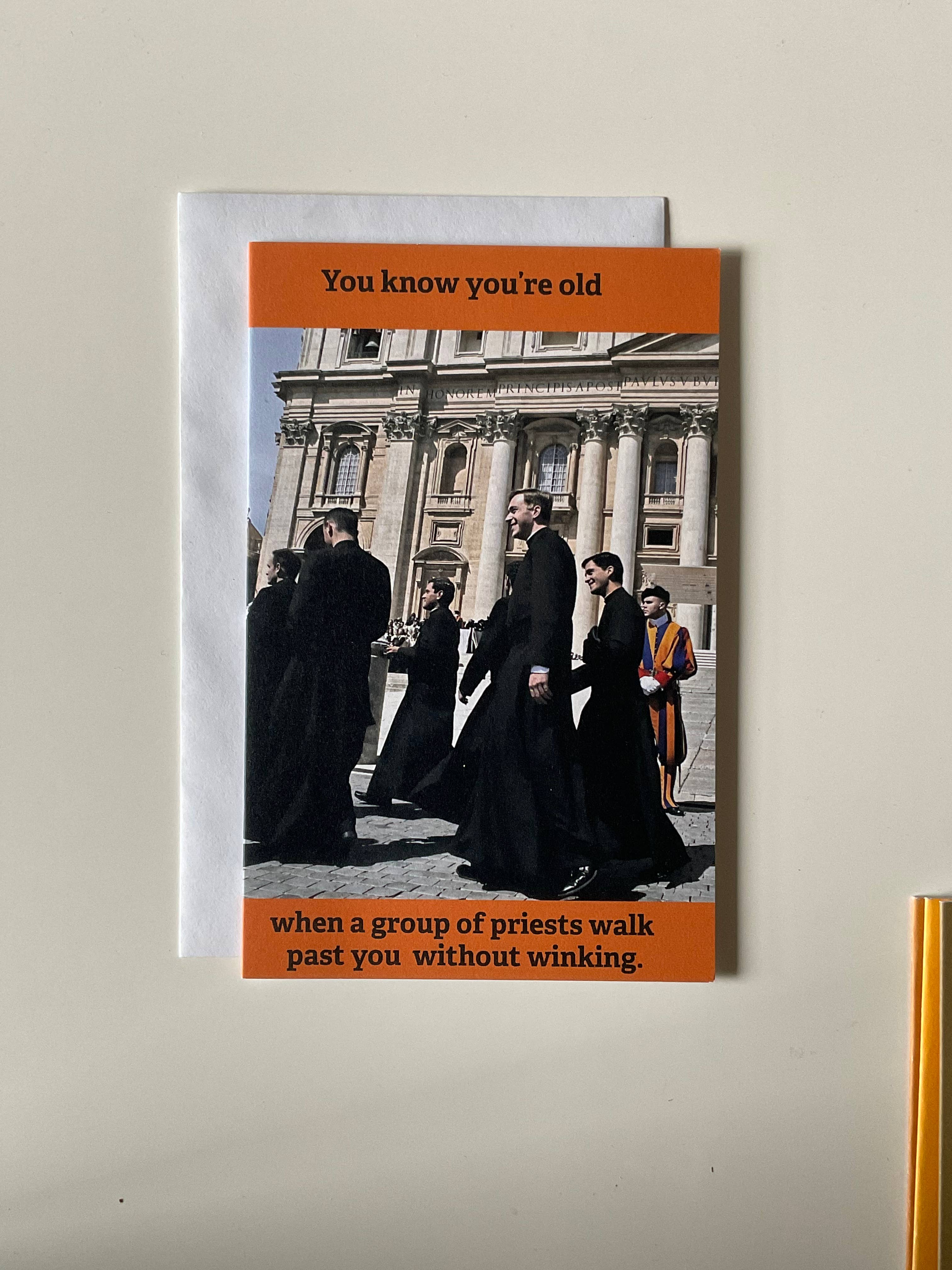 Jacs Studio Toronto – Großhandel Geburtstagskarten – Du weißt, dass du alt bist, wenn eine Gruppe von Priestern Geburtstag hat 0