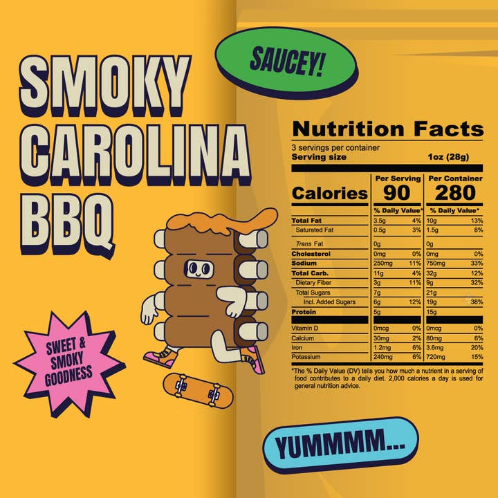 Louisville Foods - Wholesale Jerky - Vegan & Plant Based Smoky Carolina BBQ Jerky 3 oz2