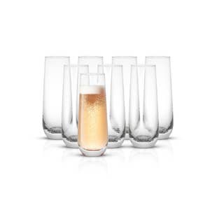 2 Pack Stemless Double Insulated Champagne Flute Tumbler with Lid, Mr. and