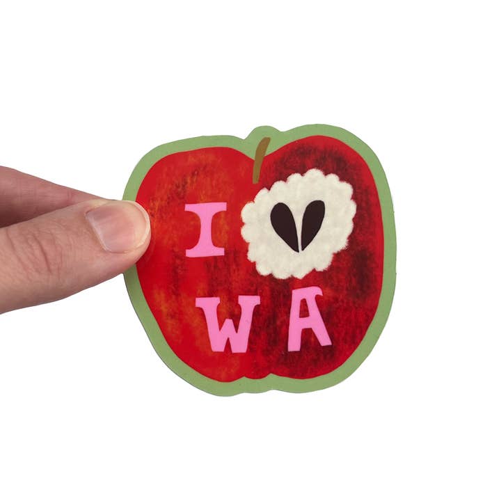 Washington Apple Sticker for wholesale by Crunch Supply