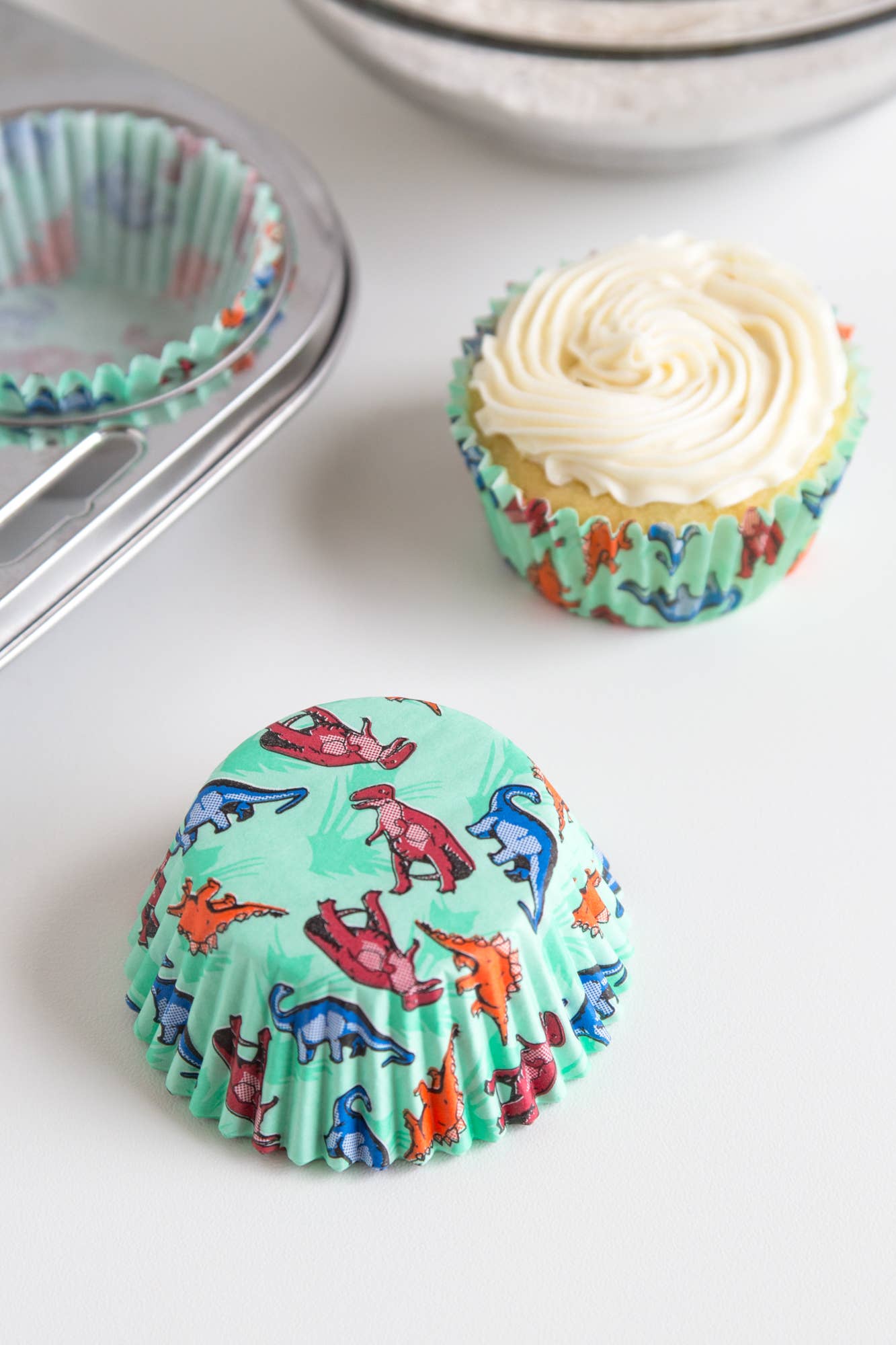 Fox Run Brands - Wholesale Cupcake/Muffin Liner - Fox Run Dinosaur Cupcake Liners, Set of 50, 3"3