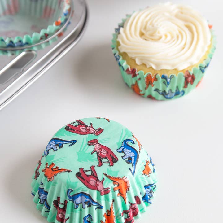 Fox Run Brands - Wholesale Cupcake/Muffin Liner - Fox Run Dinosaur Cupcake Liners, Set of 50, 3"3