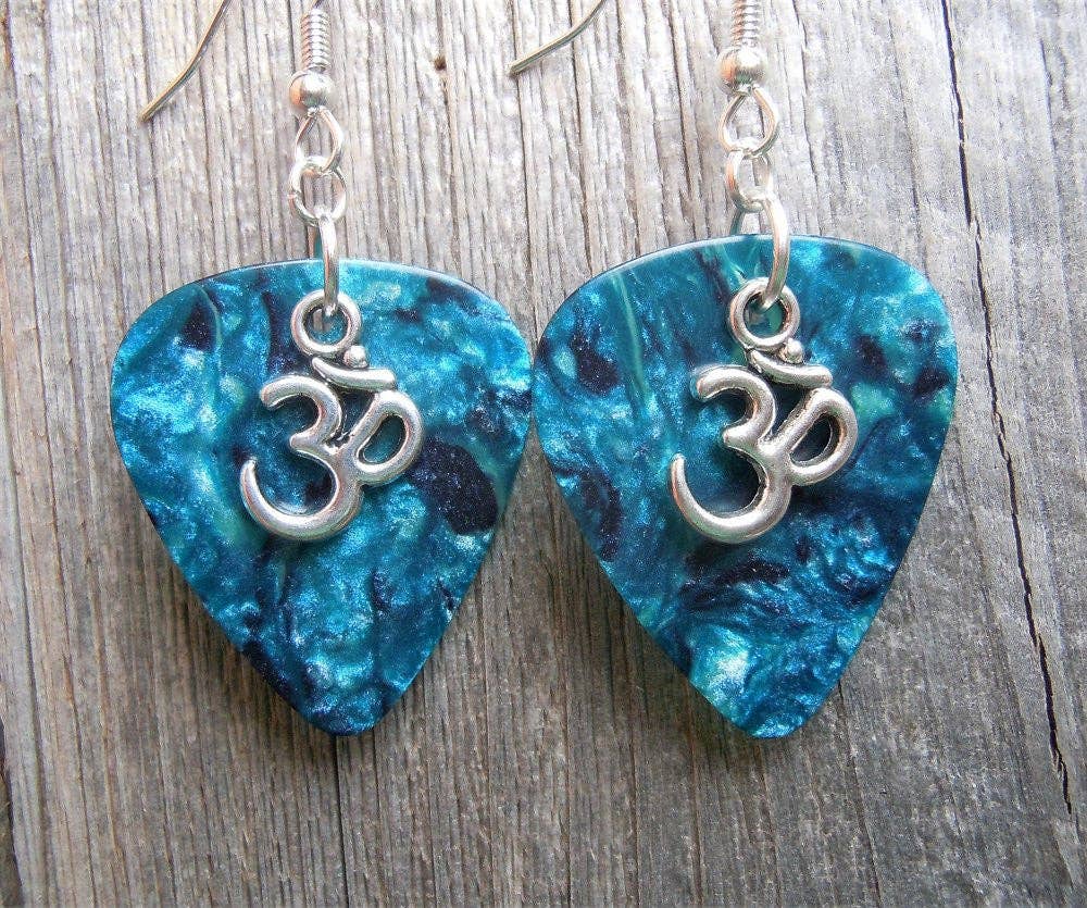 Simply Raevyn - Wholesale Dangle Earrings - Ohm Charm Guitar Pick Earrings11
