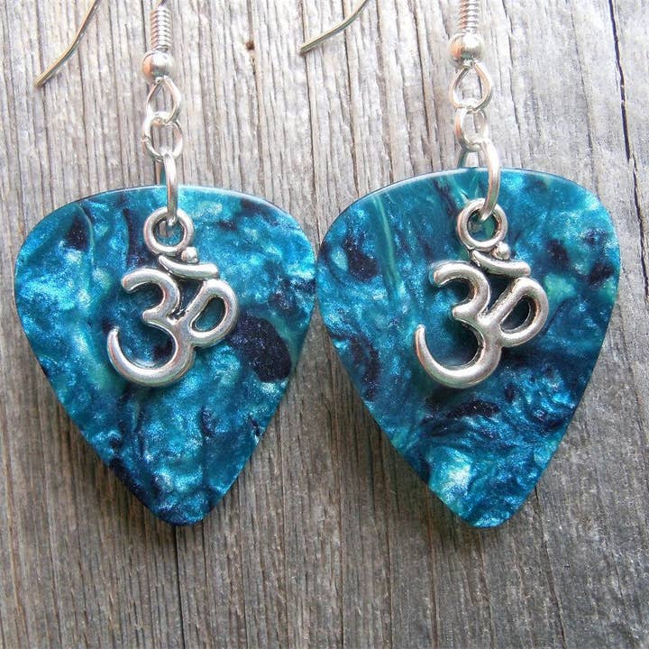 Simply Raevyn - Wholesale Dangle Earrings - Ohm Charm Guitar Pick Earrings11
