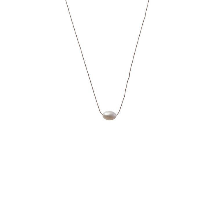 Bali Soul - Wholesale Pendant/Charm Necklace - Pearl Silk Cord Necklace, Minimalist Wedding Necklace