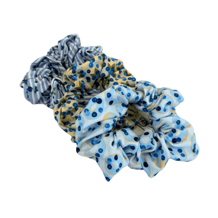 The Sassy Olive Handmade Headbands - Wholesale Scrunchie - Women's - Blueberry Scrunchie Pack0