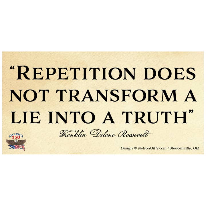 Autocollant "Répétition" de Franklin Delano Roosevelt pour la vente par Nelson Gifts Wholesale