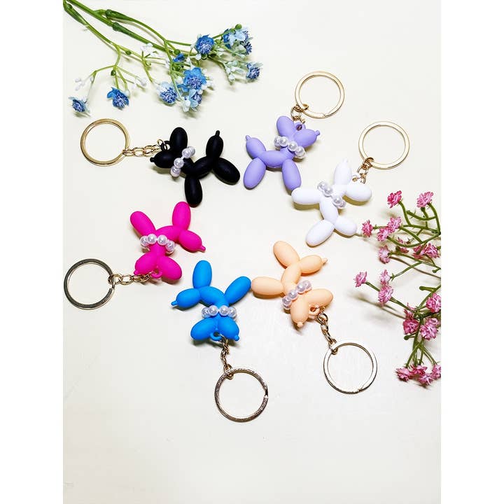 ASSORTED COLOR Colorful Puppy Theme Keychain for wholesale on Faire6