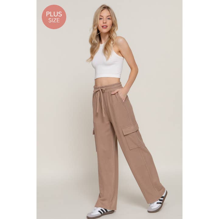 Apolline – wholesale Pants – Women's – PLUS SIDE POCKET KNIT CORDUROY LONG PANTS