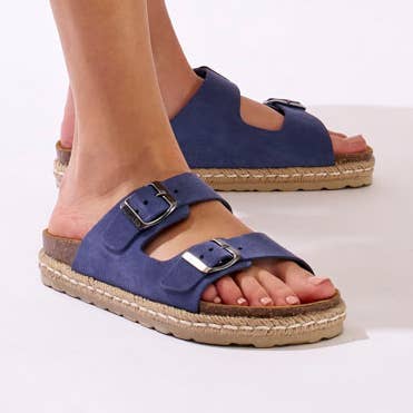 Ciabatta duas faixas azuis - Art.MD0236 por atacado de Mandél