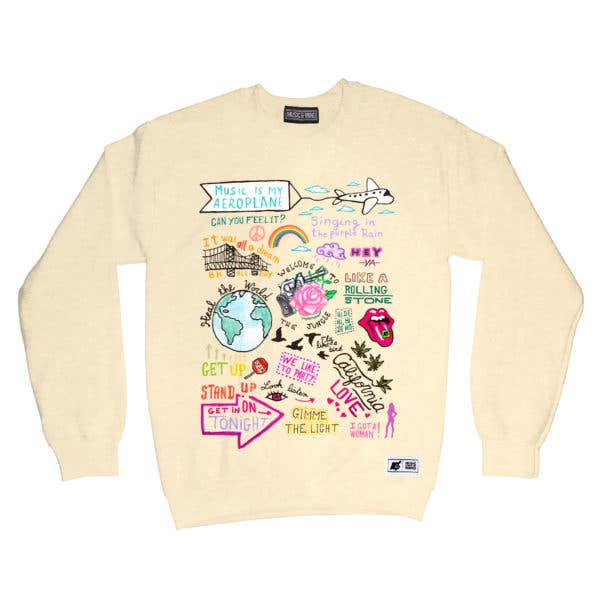 Fan art girocollo beige per la vendita all'ingrosso da parte di Music State of Mind