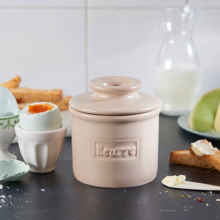 The Original Butter Bell® Crock - Wholesale Butter dish - The Original Butter Bell® Crock - Cafe Matte Beige3
