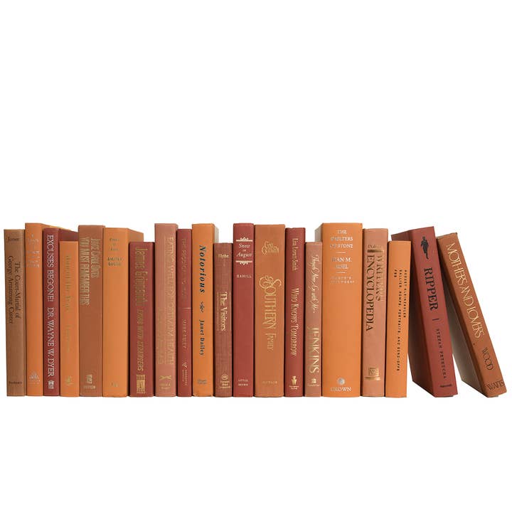 Decorative Orange Books By The Foot - Vintage Canyon for wholesale by Booth & Williams