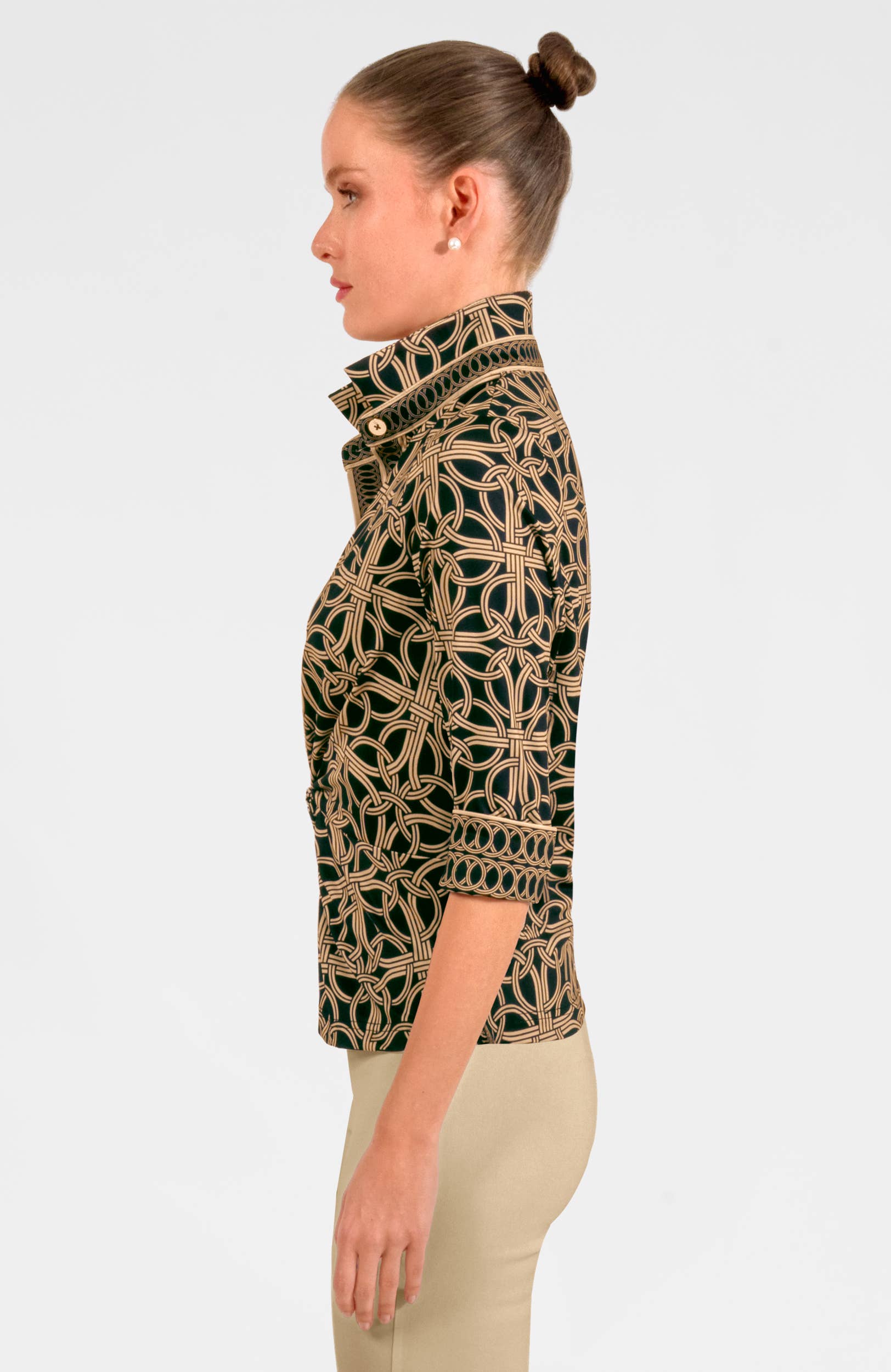 Gretchen Scott LLC – wholesale Buttoned-down shirt – Women's – Twist & Shout Top - Ring Toss11