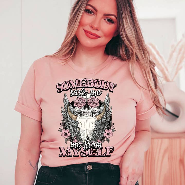 Somebody Save Me From Myself - Country Music T-Shirt for wholesale by House Of Rodan