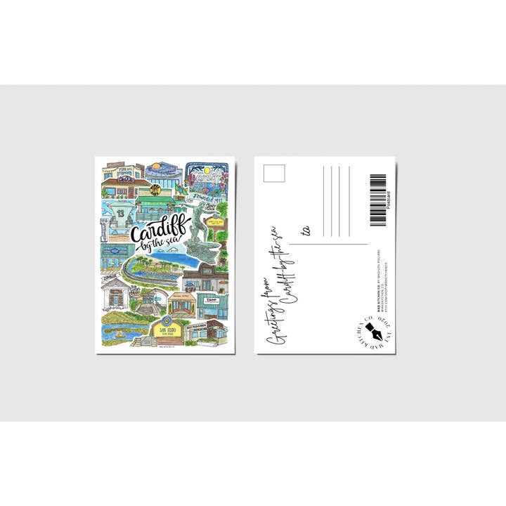 Cardiff Postcard for wholesale by Mad Kitchen Co.