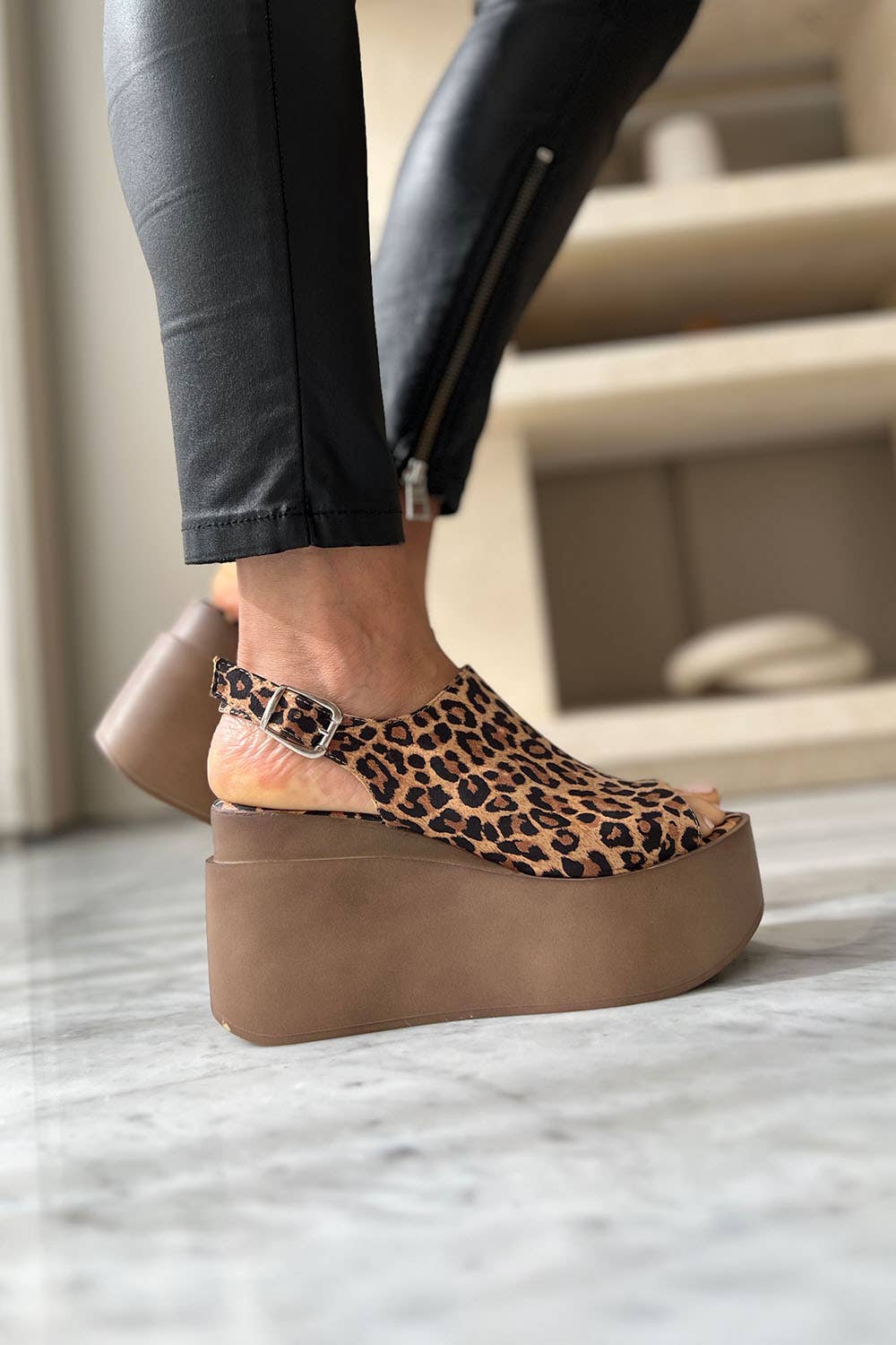 PMK SHOES - Wholesale Sandals – Women's - Akame - Print - Handmade Cow Leather Sandals