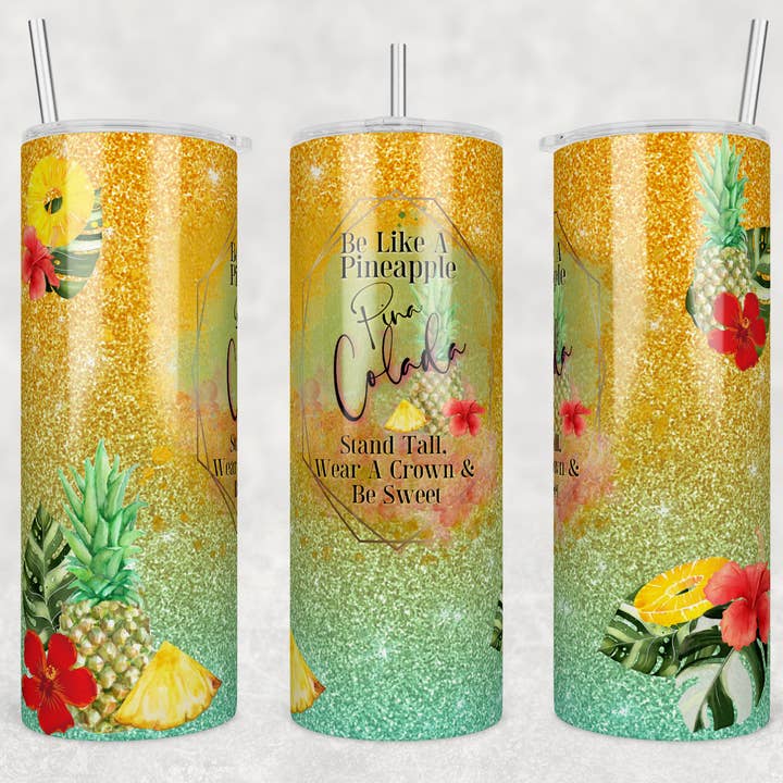 Pina Colada 20oz Sublimation Tumbler for wholesale by Twisted T Creations