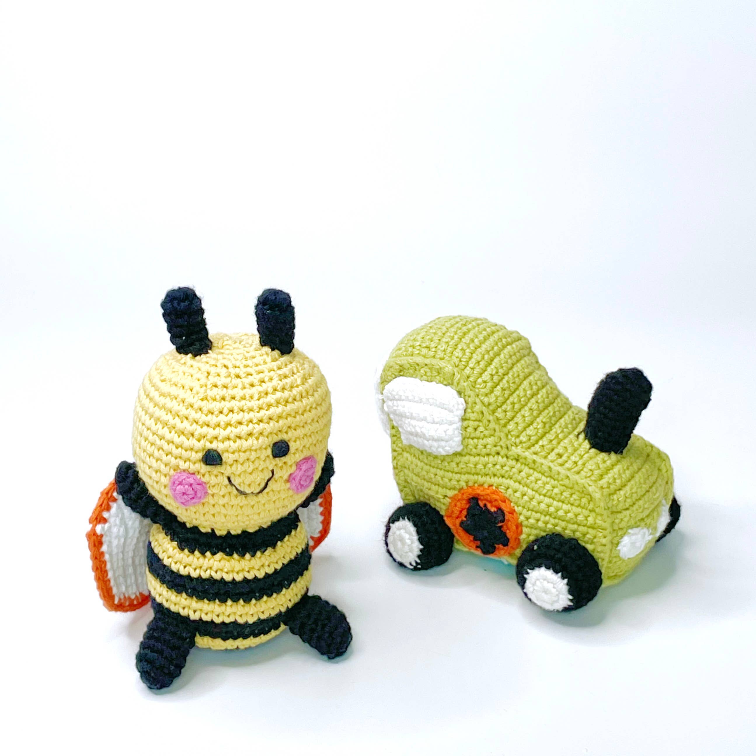 Pebble - Wholesale Handheld Rattle - Baby - Bumblebee Rattle – Organic Cotton, Fair Trade Baby Toy3