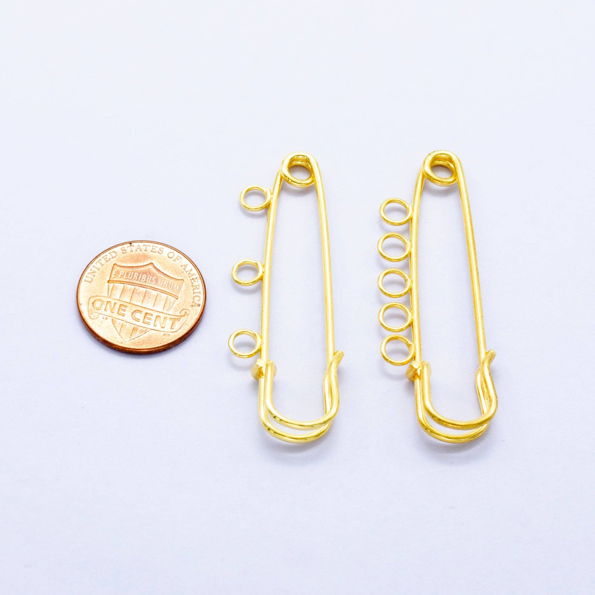 Aim Eternal - Wholesale Craft Supplies - 24K Gold Filled Safety Pin Shoe Bag Charm Keychain Finding | Z1074 Z10753