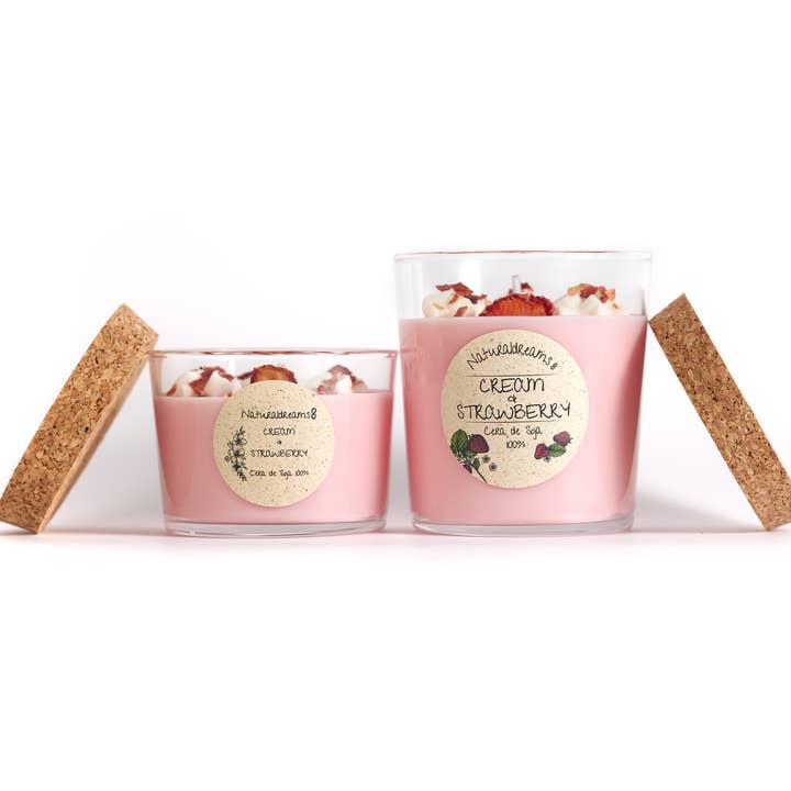 CREAM & STRAWBERRY SOY WAX CANDLE and other Purchase Wholesale cire. Free Returns & Net 60 Terms on Faire trending on Faire.