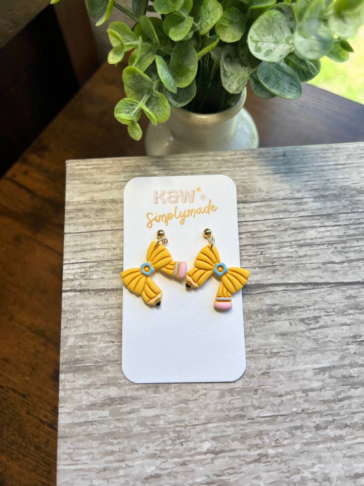 Pencil Bow Dangle for wholesale by K&W Simply Made