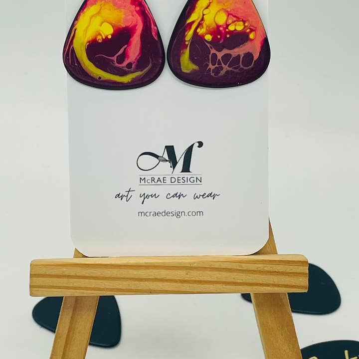 McRae Design - Vendita all'ingrosso Orecchini pendenti - Orecchini a forma di plettro per chitarra