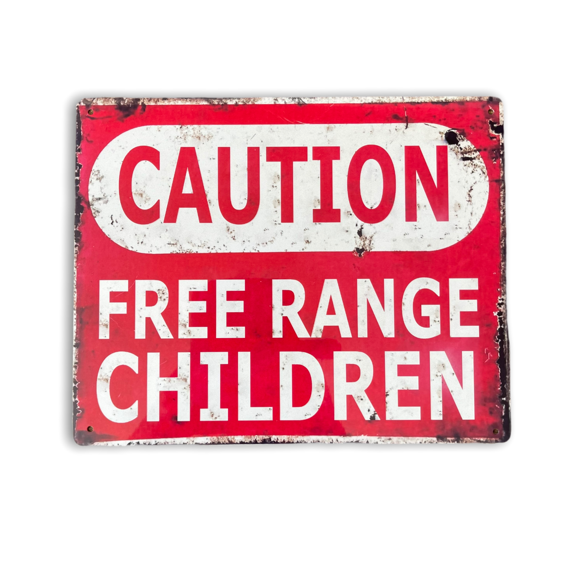 The British Metal Signs Company – wholesale Sign – Caution Free Range Children - Metal Vintage Wall Sign0