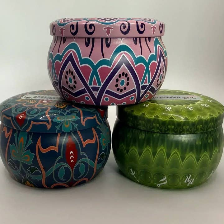 Citronnelle, kiwi, cassis, bougie parfumée dans une boîte ou un pot décoratif, couleur optionnelle pour la vente par Children of bliss candle co