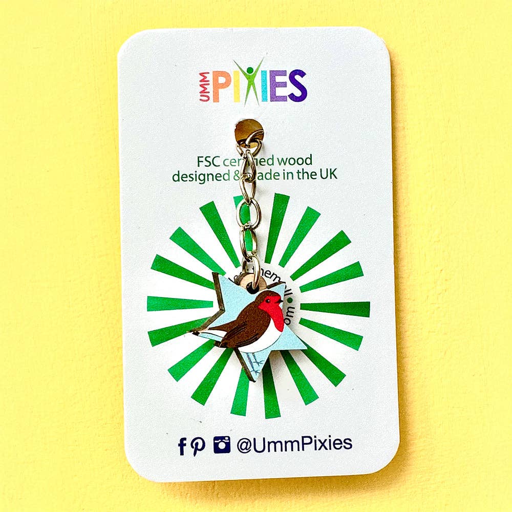 UmmPixies – Porta-chaves - Unissexo por atacado – Porta-chaves de Charme de Madeira Arco-íris1