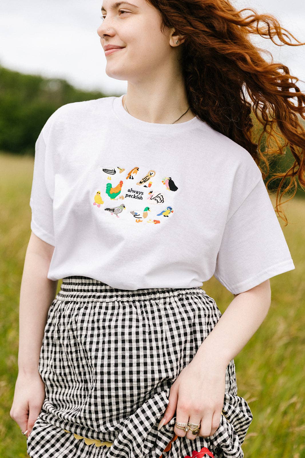 Limpet Store - Wholesale T-Shirt - Women's - Always Peckish Embroidered T-Shirt1