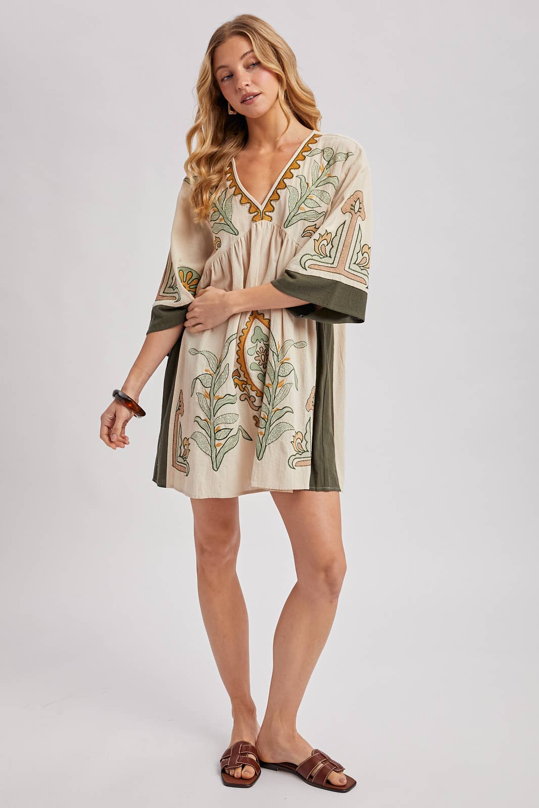 Bluivy - Wholesale Dress - Women's - BOHO EMBROIDERED BABYDOLL DRESS11